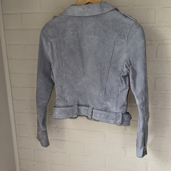 Blank NYC jacket leather Suede Moto Gray Cloud - Picture 5 of 10